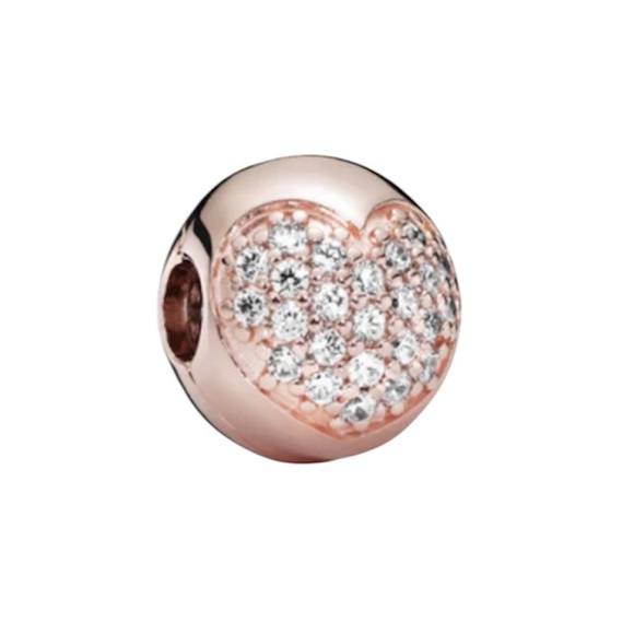 Pandora Jewelry - Pandora love of my life rose gold cz heart clip charm